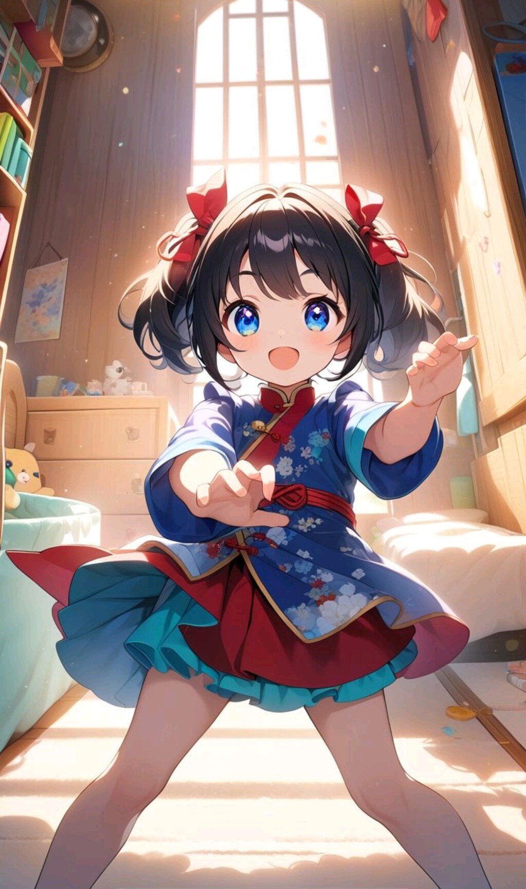 チャイナドレス　小さな女の子