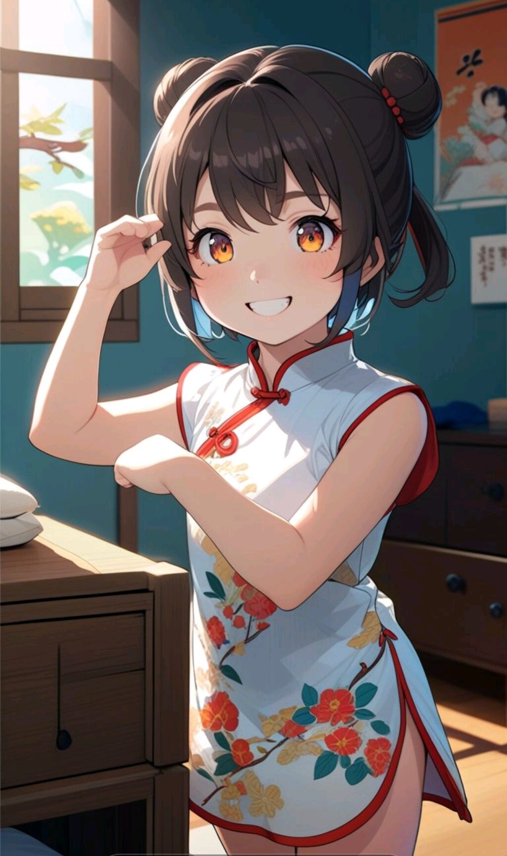 チャイナドレス　小さな女の子