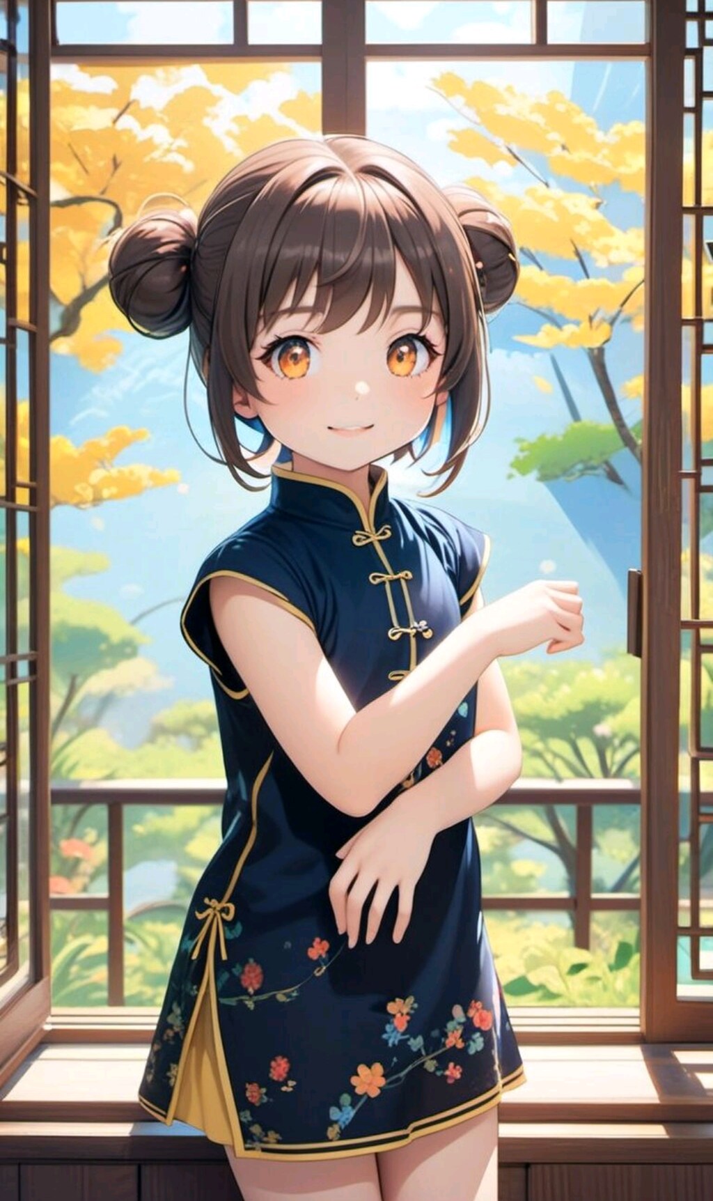 チャイナドレス　小さな女の子