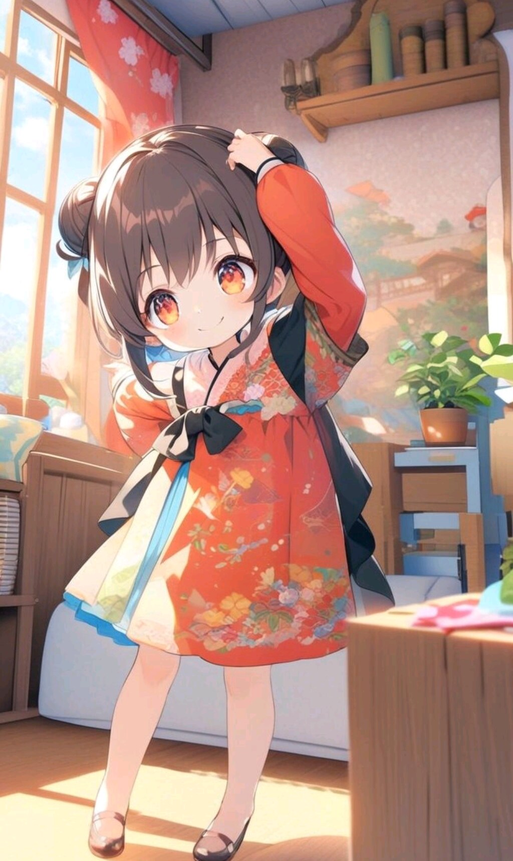 チャイナドレス　小さな女の子