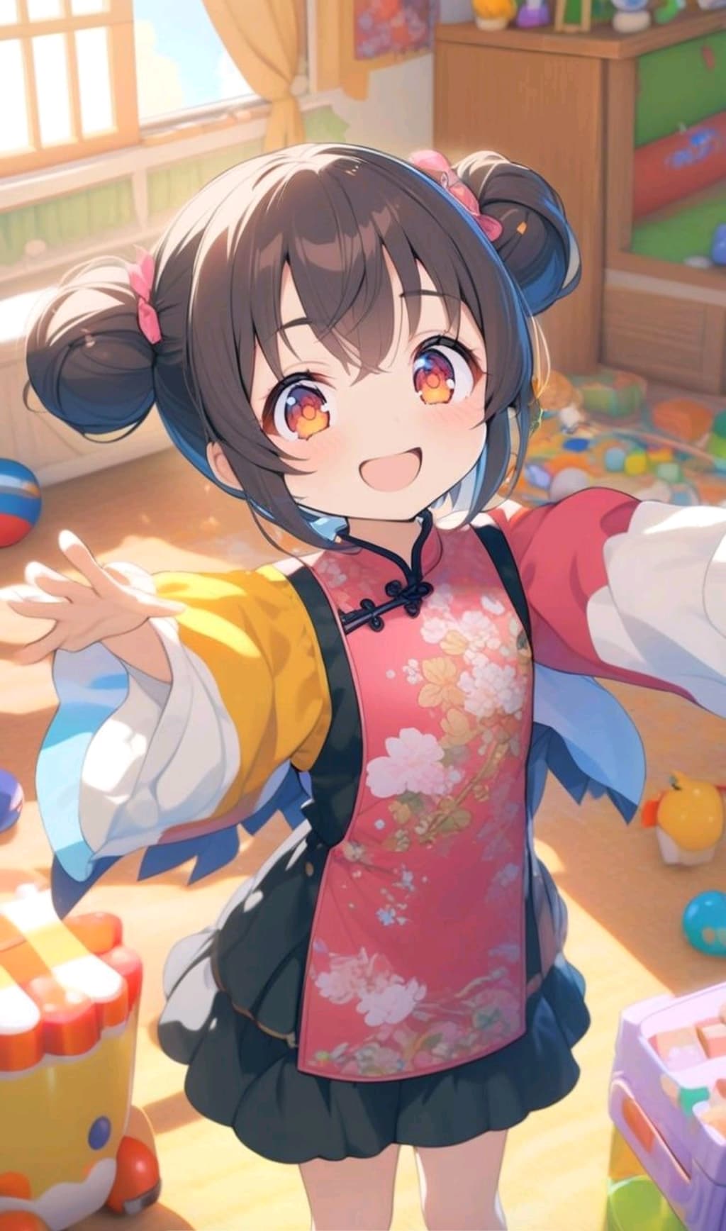 チャイナドレス　小さな女の子