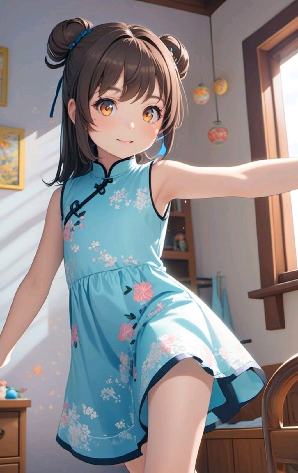 チャイナドレス　小さな女の子