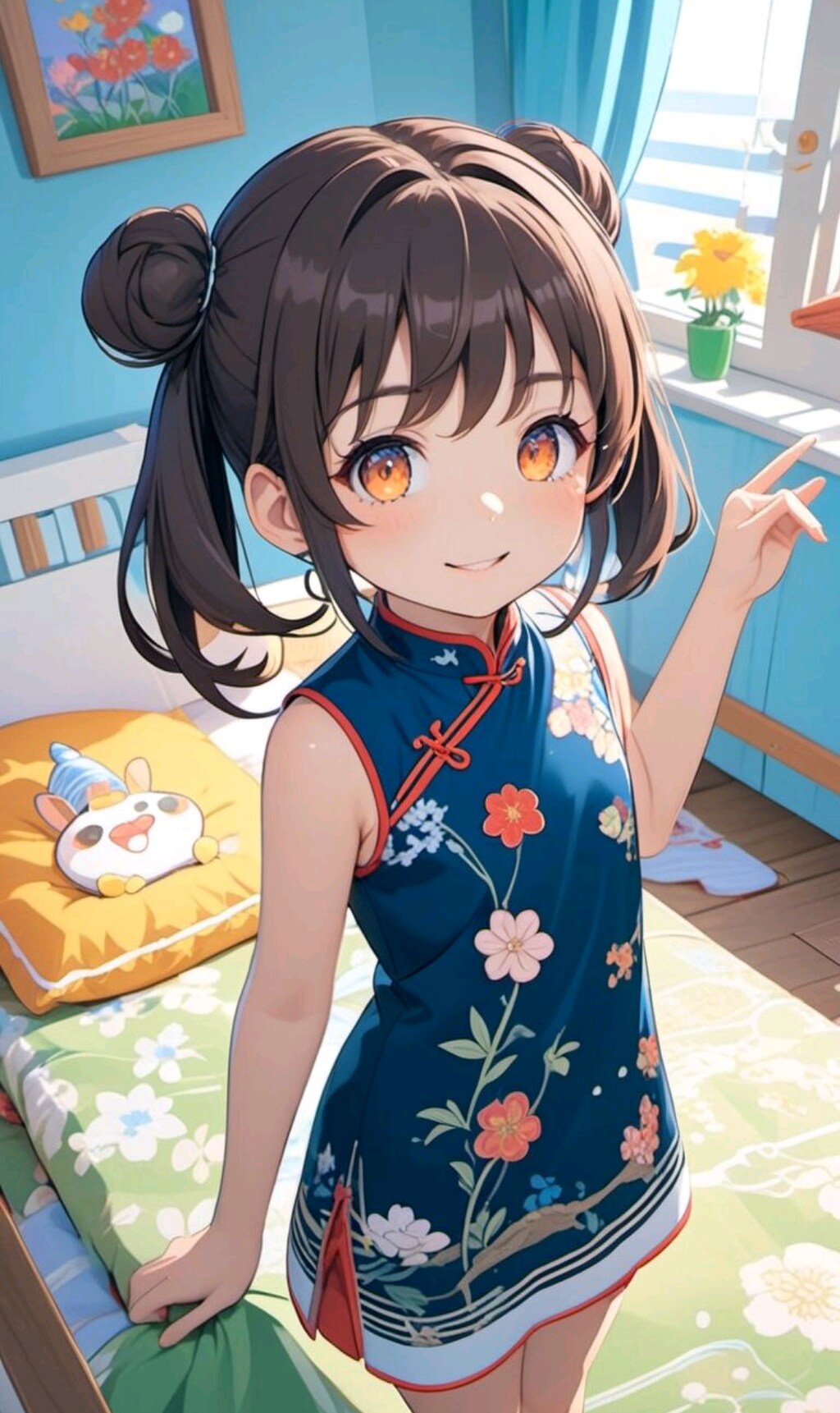 チャイナドレス　小さな女の子