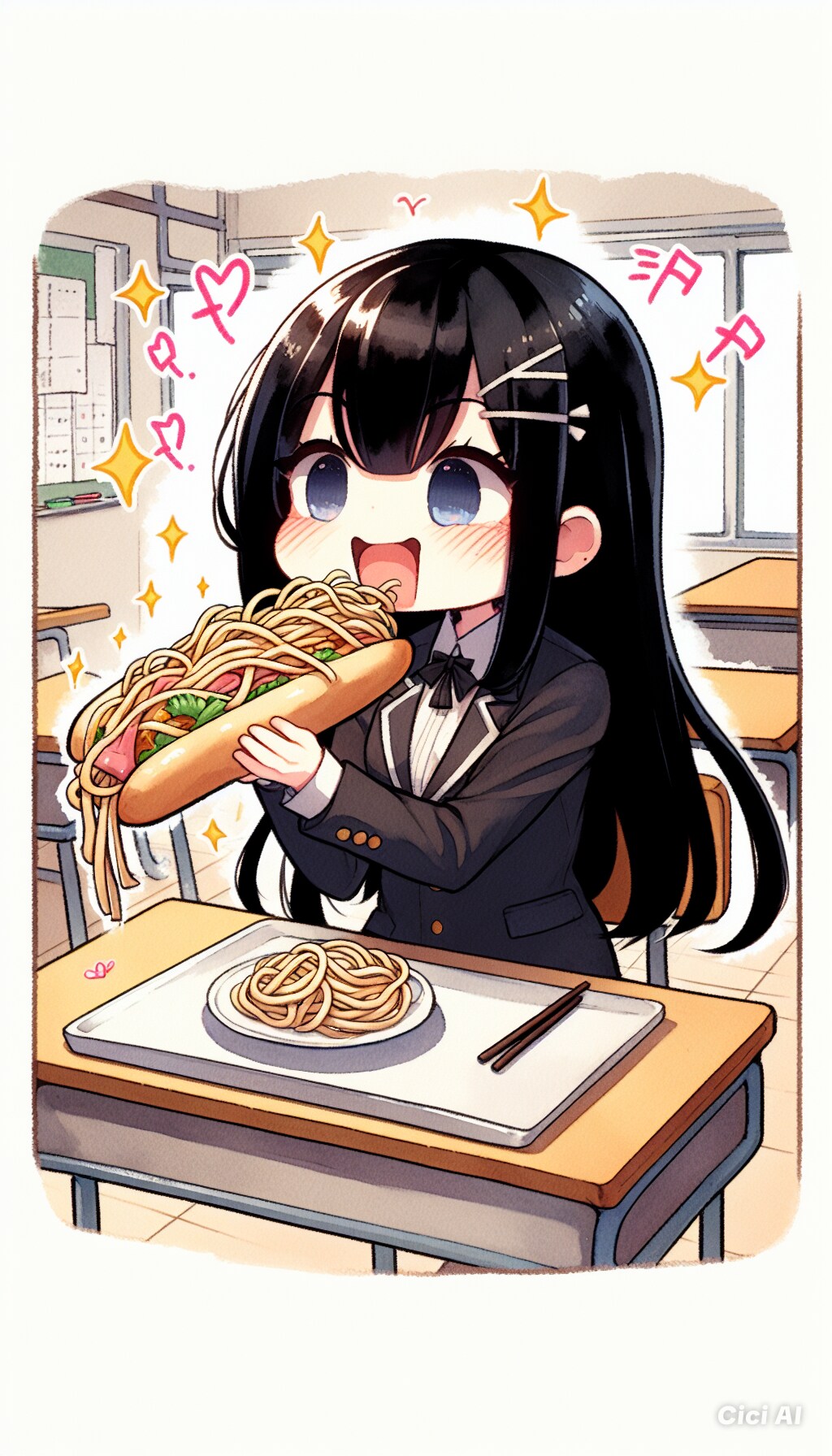 お嬢様、カップ麺に感激