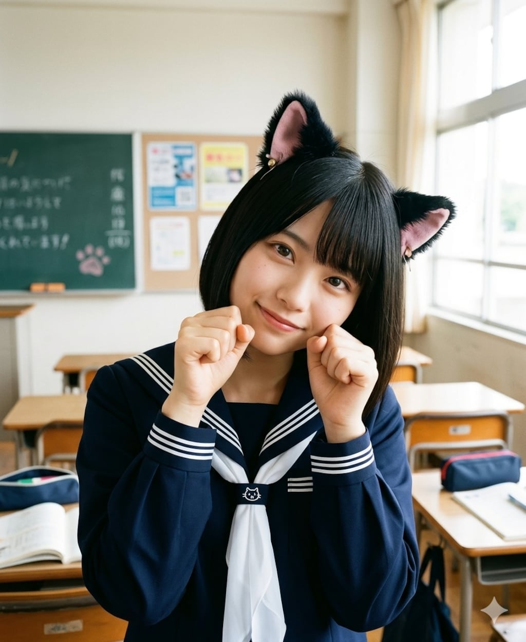 制服×猫耳の魔法で、無邪気な“にゃんこ”に変身！あどけない笑顔と猫耳の破壊力に、本能が研ぎ澄まされる…ッ！！！💦✨