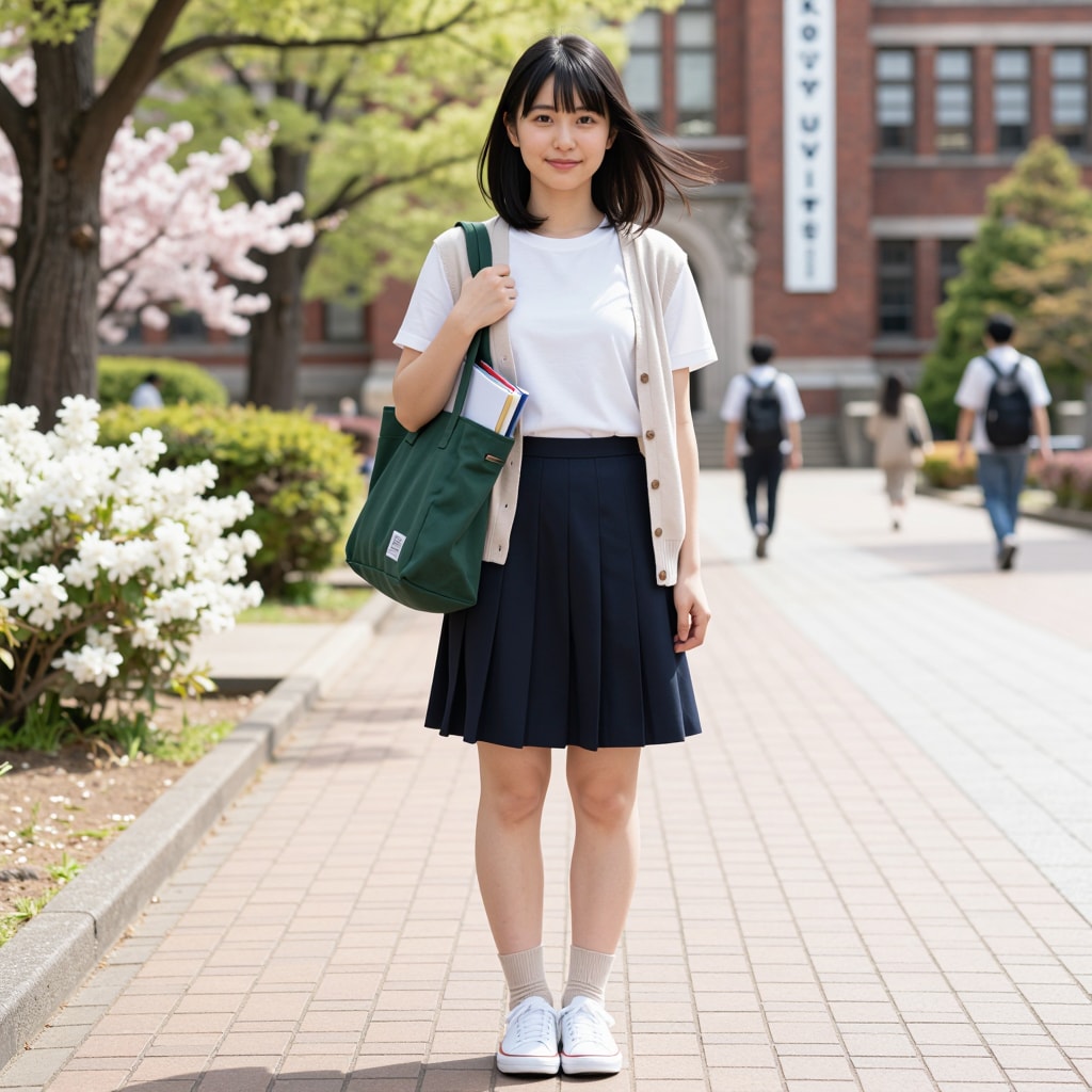 キャンパスで出会った清楚系女子大生が無防備しゃがみ→白パンツ丸見え！「気づいてない顔がエロすぎる」