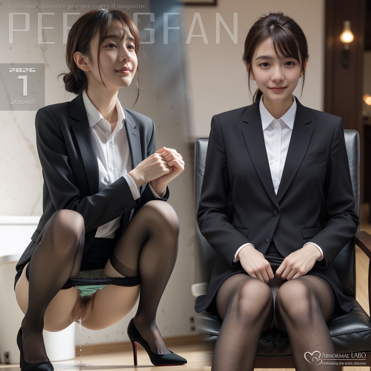 暗闇に潜む視姦の悦び♡0次面接リクスー就活女子【PEEINGFAN】