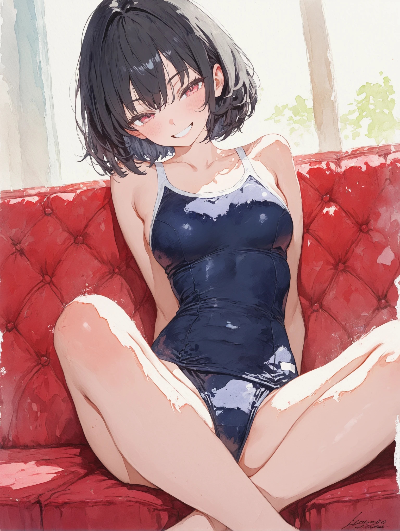 少女はソファーで溺れる