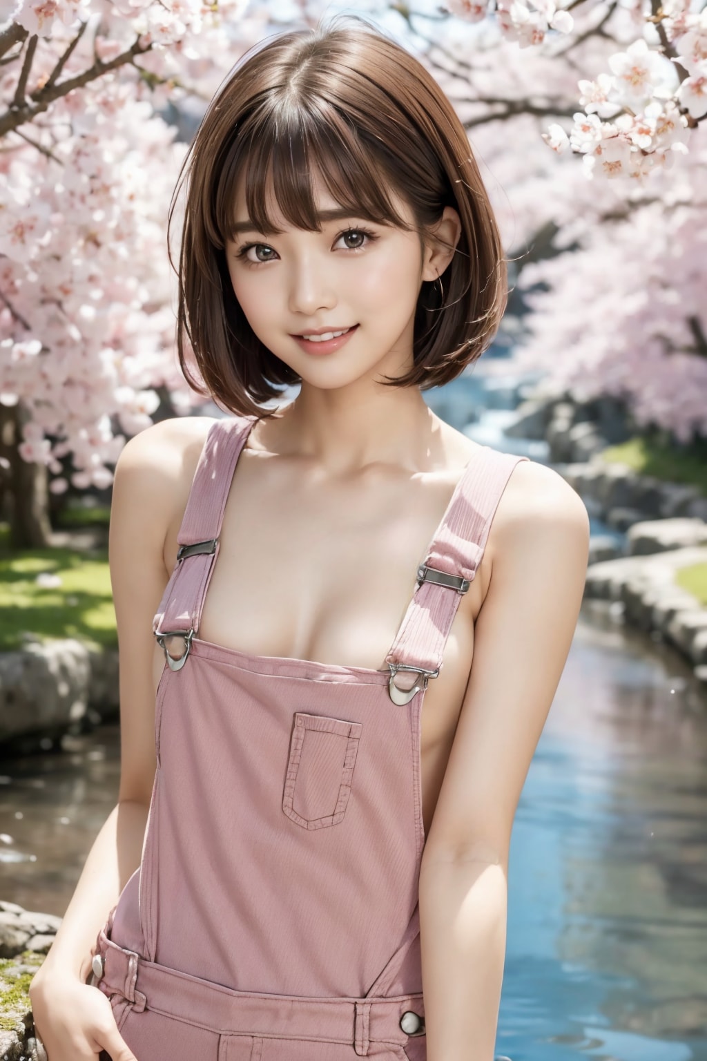 オーバーオールの れなちゃん