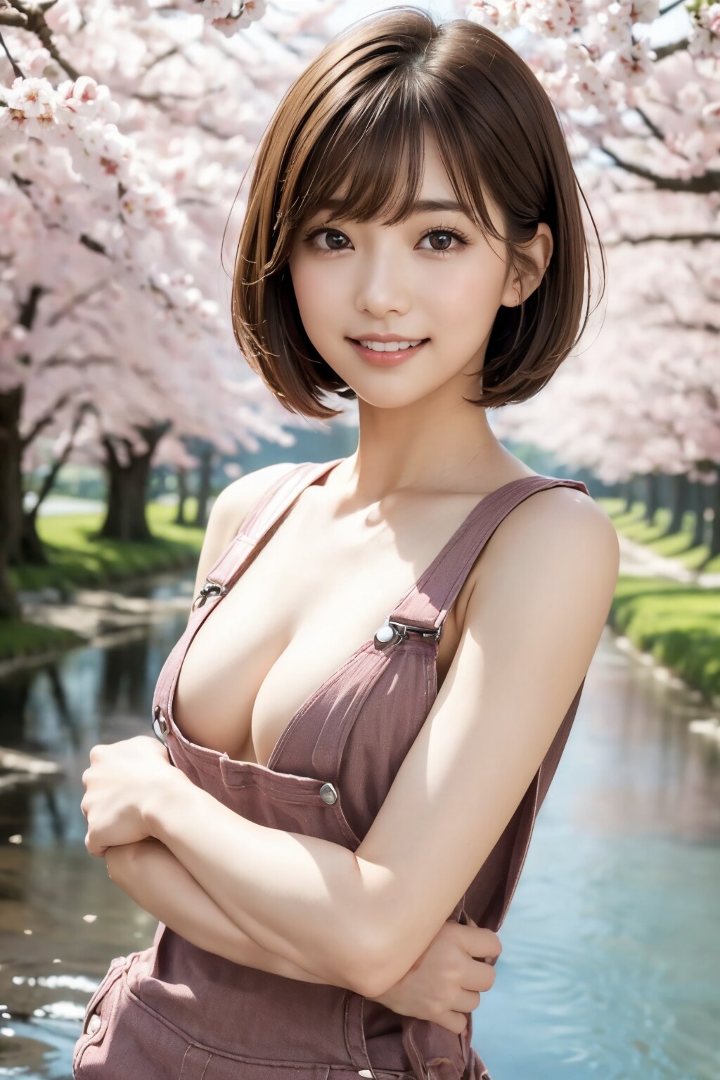オーバーオールの れなちゃん