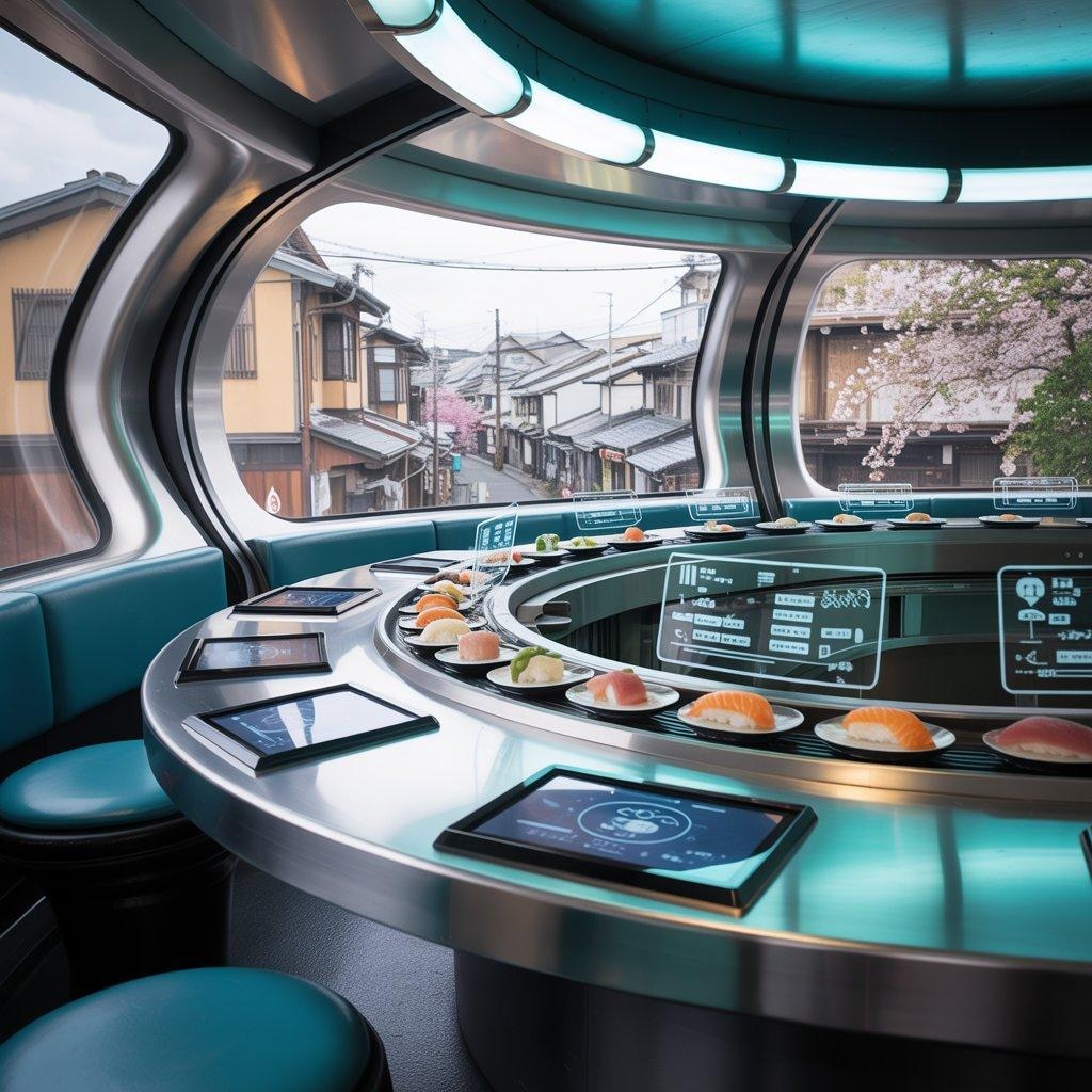 宇宙っぽい回転寿司のお店