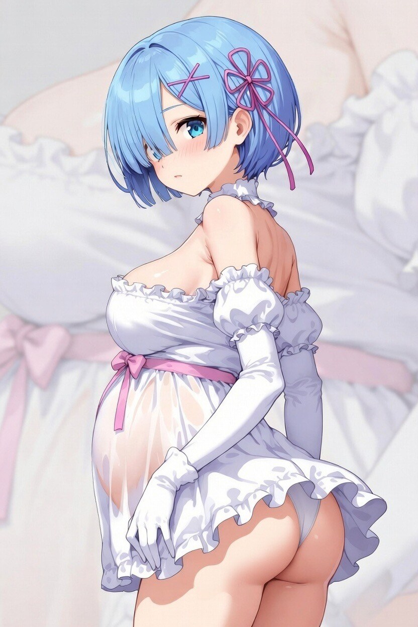 シースルーワンピ孕みレムりん‎(　˙ ؂ ˙　)
