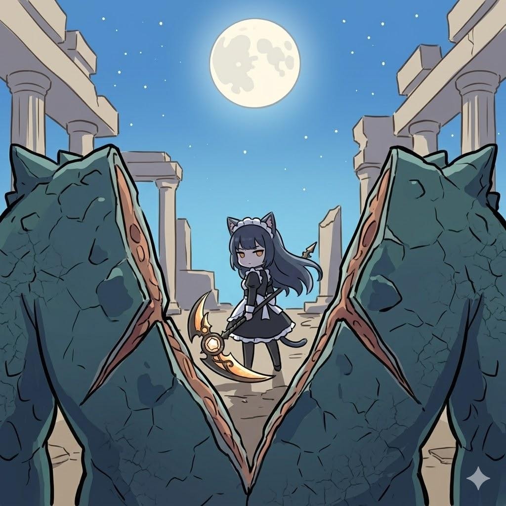 猫耳+大鎌+クールメイド