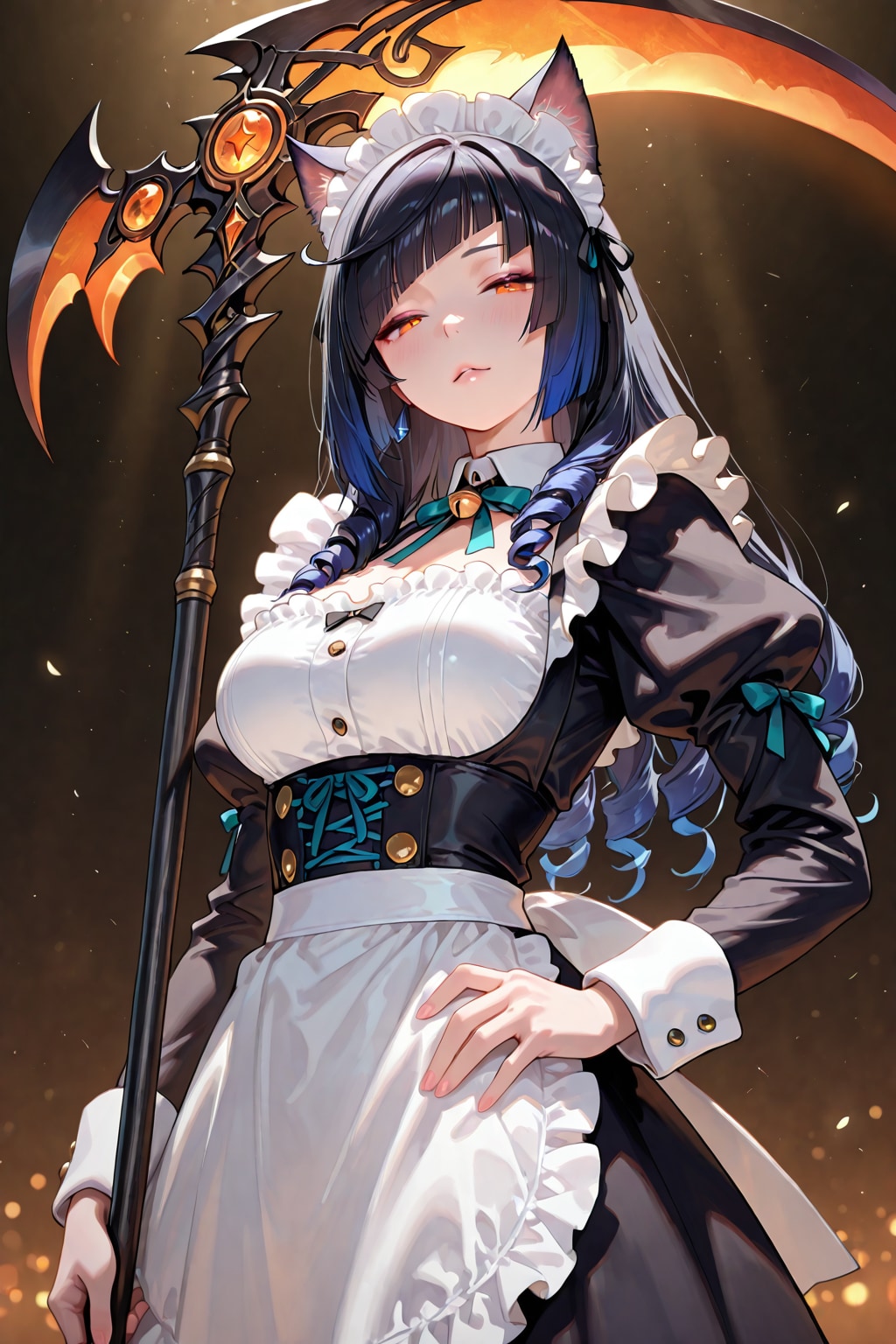 猫耳+大鎌+クールメイド | の人気AIイラスト・グラビア