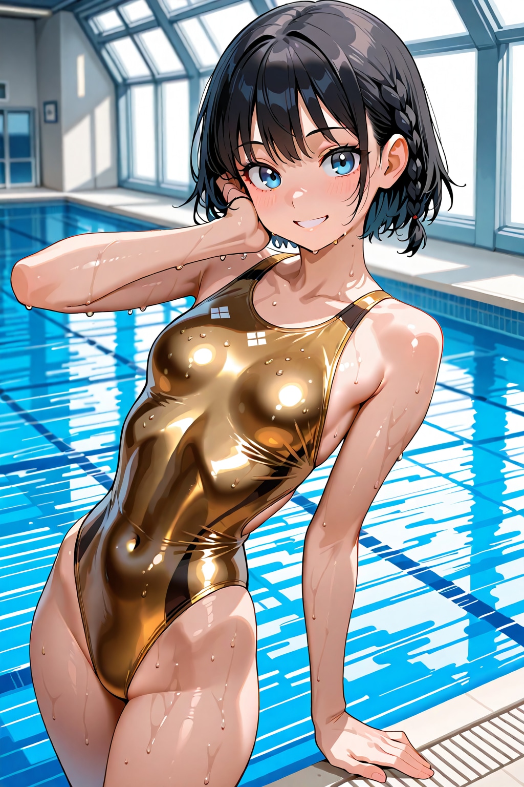 金色の競泳水着♪