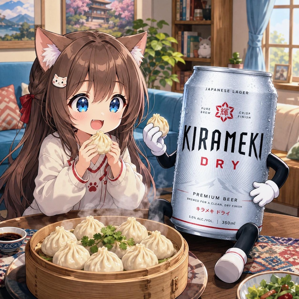ხინკალიを食べる小さな女の子