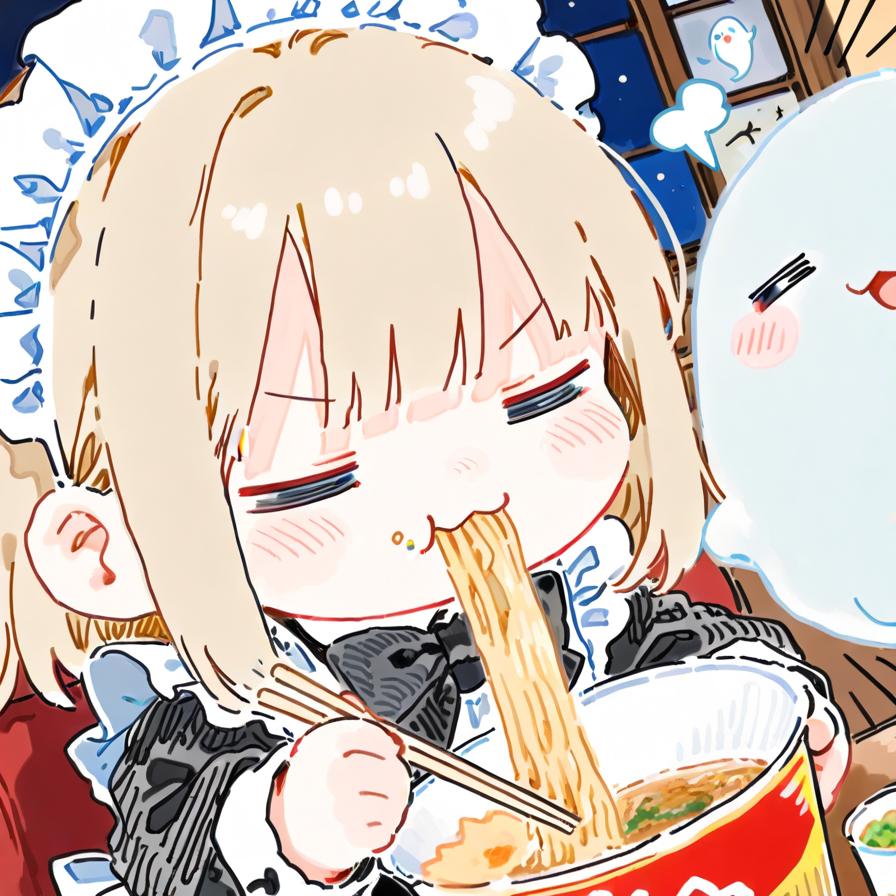 ( -ω-)摩訶不思議かぷめん…絶品やでぇ…✨✨ | の人気AIイラスト・グラビア