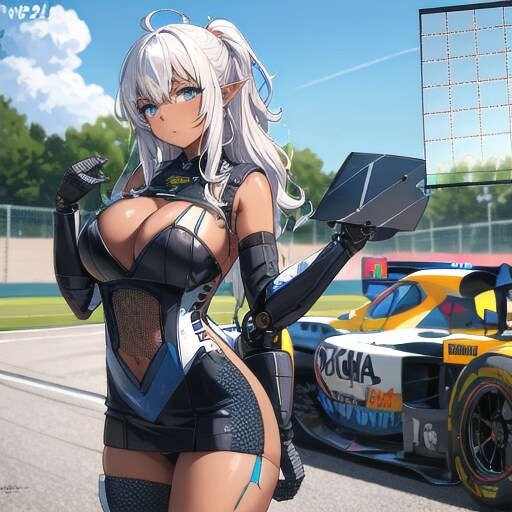 レースクイーンの練習⑤