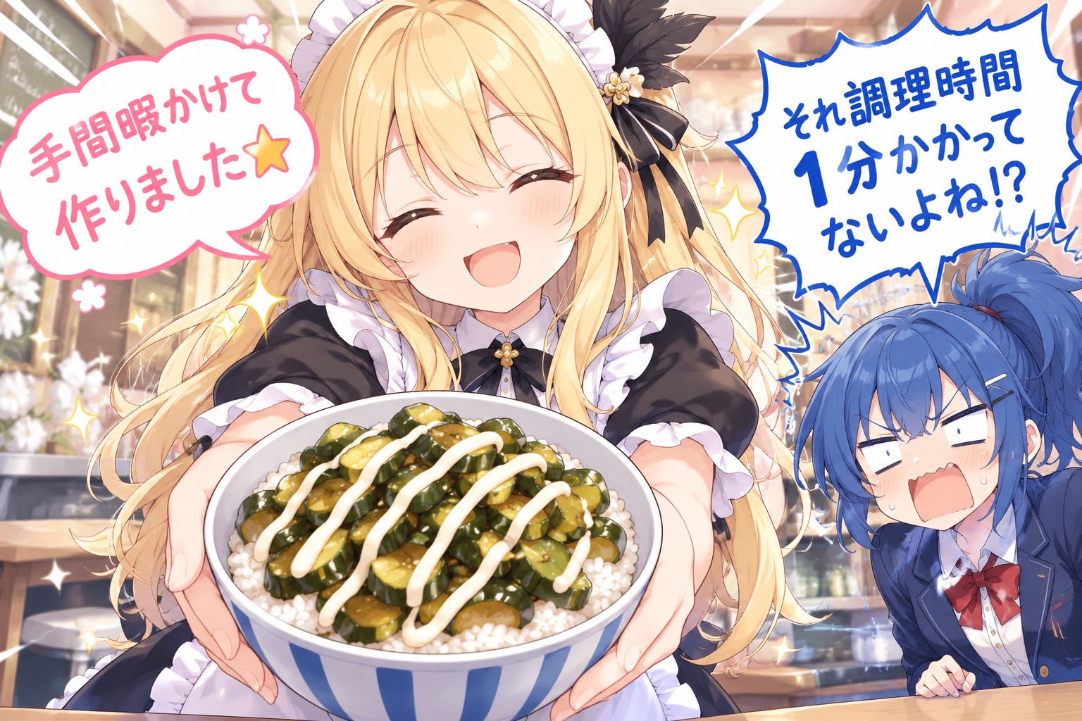 キュウリのキューちゃん丼 | の人気AIイラスト・グラビア