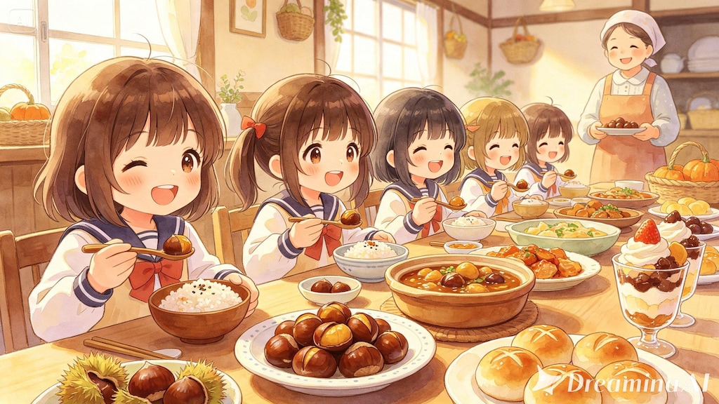 秋の遠足｜栗料理１（70/100）