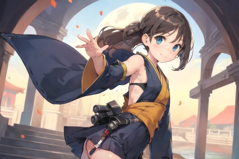 腰付近に、謎の装備。