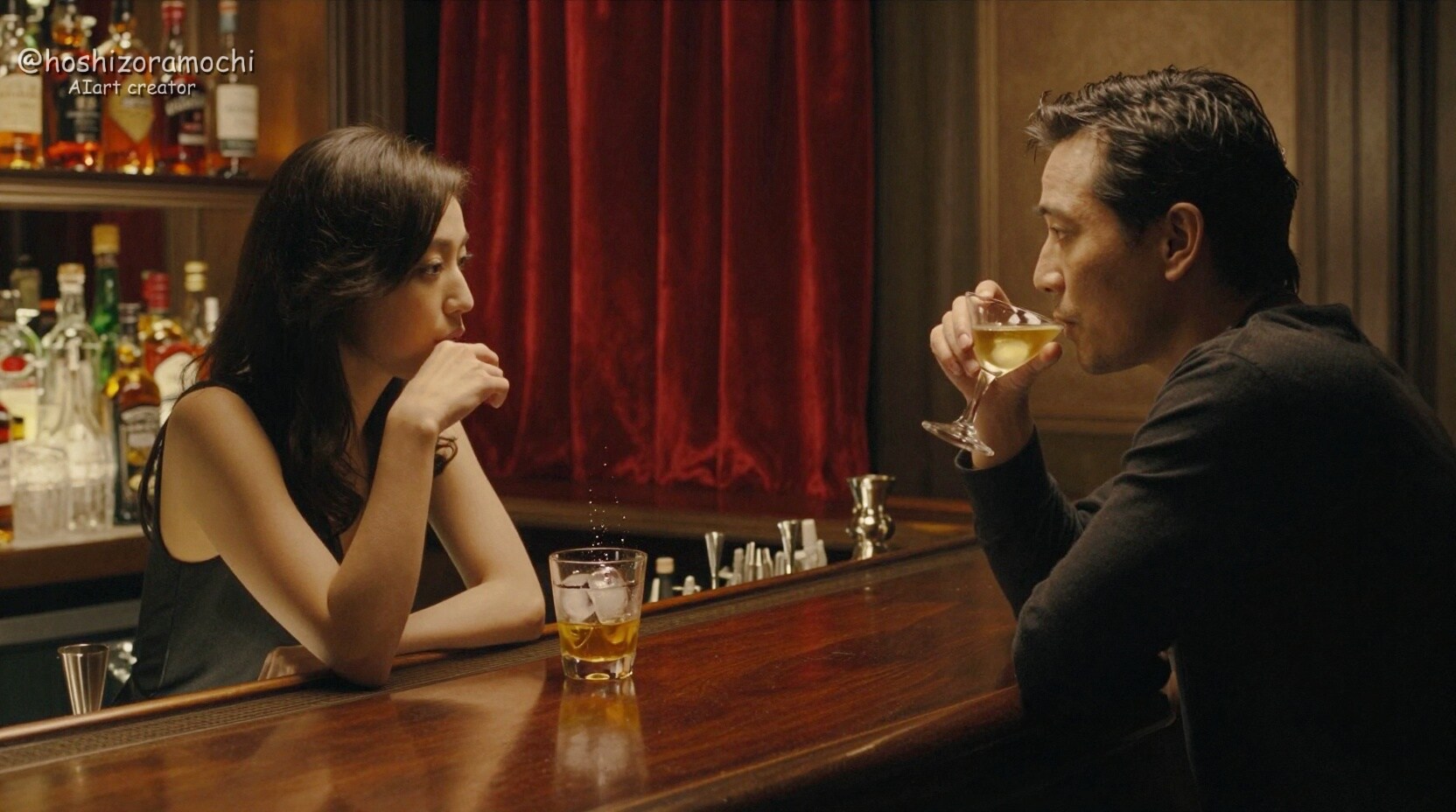 🎤秘密のジャズバーの奥で囁かれる 深夜のカクテル・アワー | の人気AIイラスト・グラビア