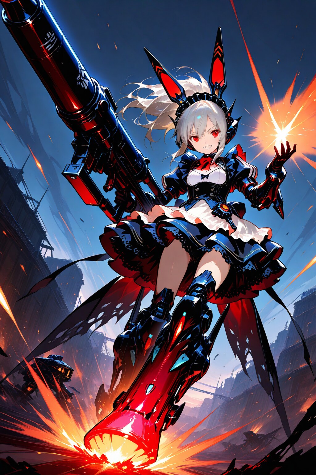 突撃！ウサ耳ポリスメイドメカ娘！ | の人気AIイラスト・グラビア