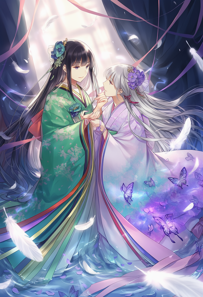 green kimono
