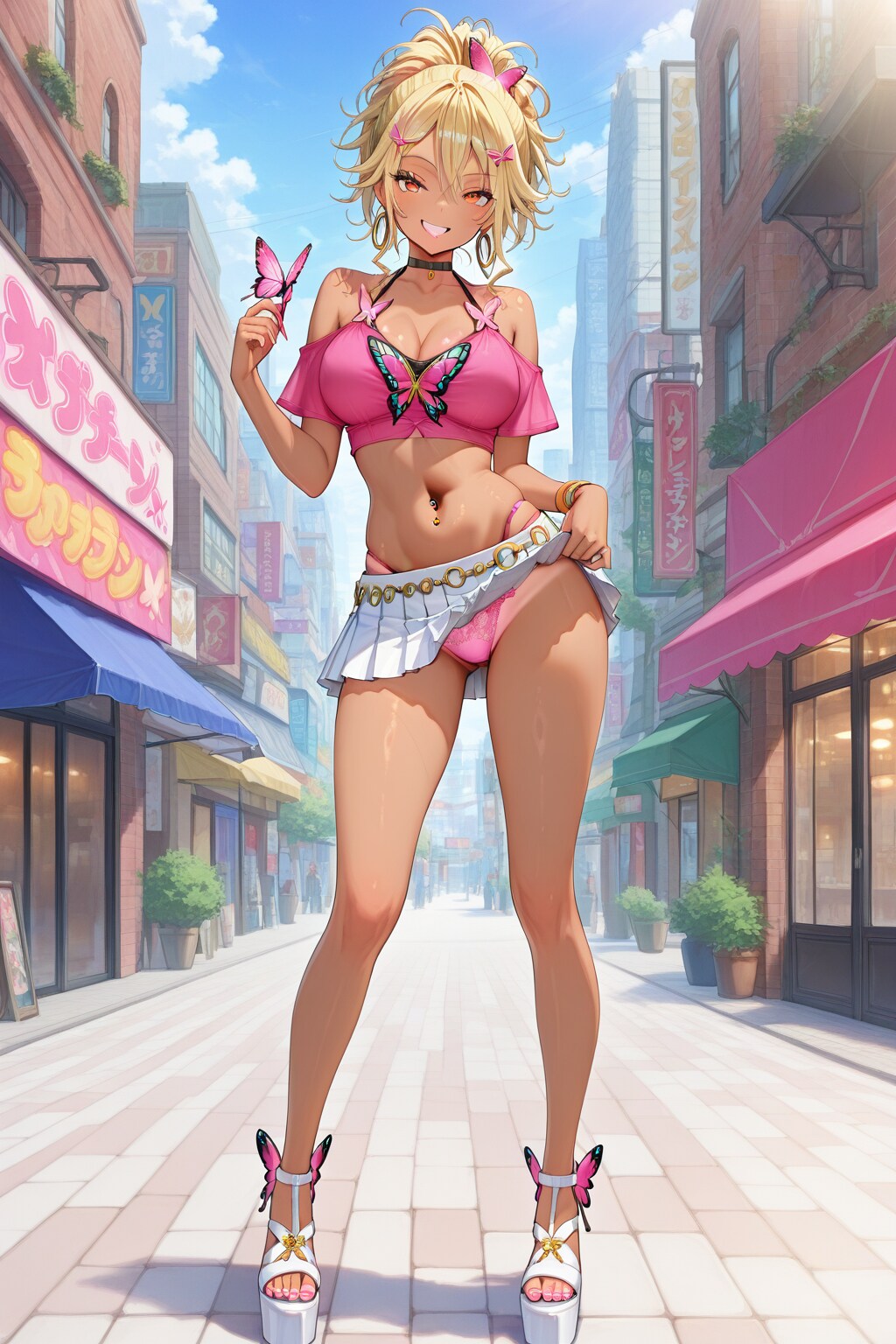 ギャルのスカートめくり