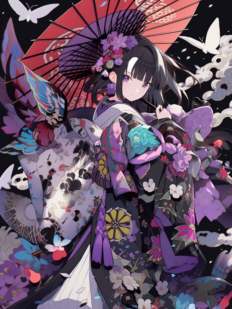 和傘の女の子