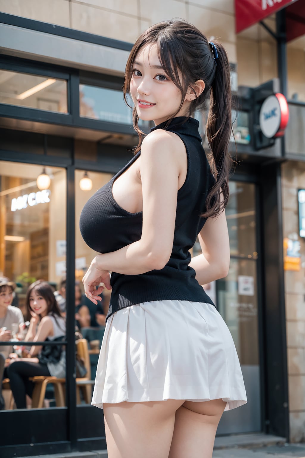 ノースリのハイネックサマーニット