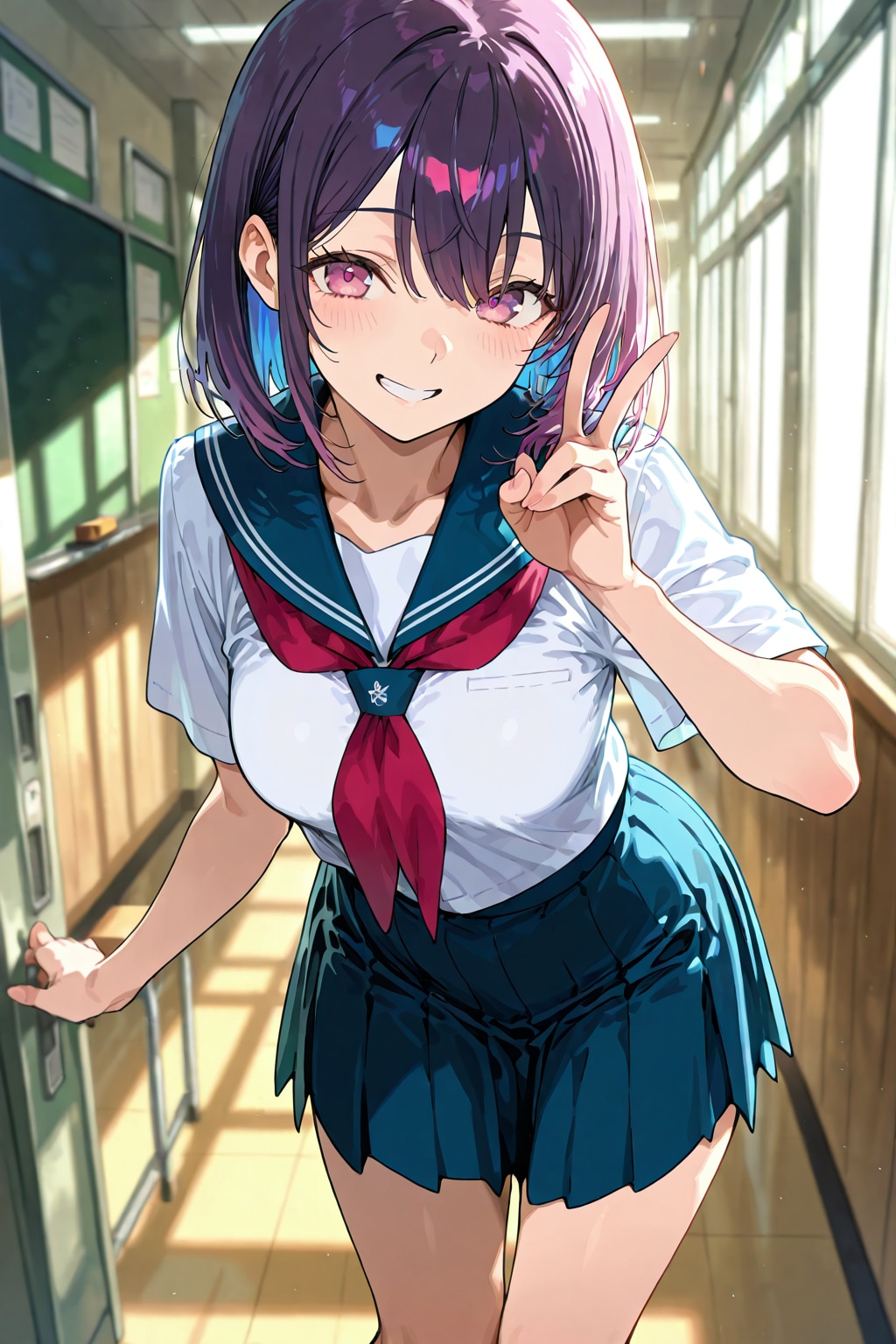 一輪のプレゼントと似顔絵