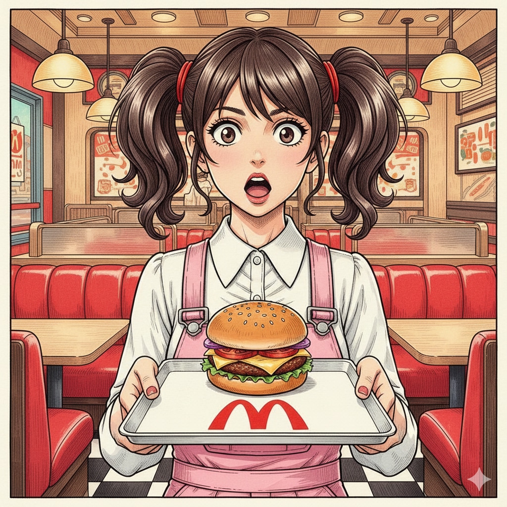 メイ、それは「まく」やない。マックや。