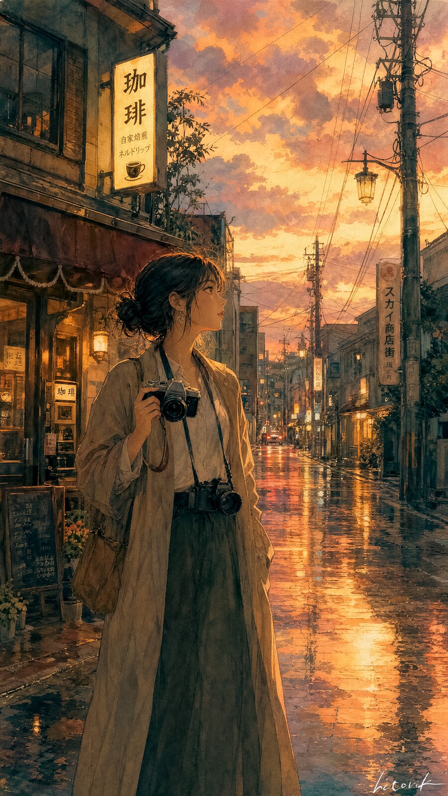 橙色の街角写真帖／スマホ壁紙アーカイブ