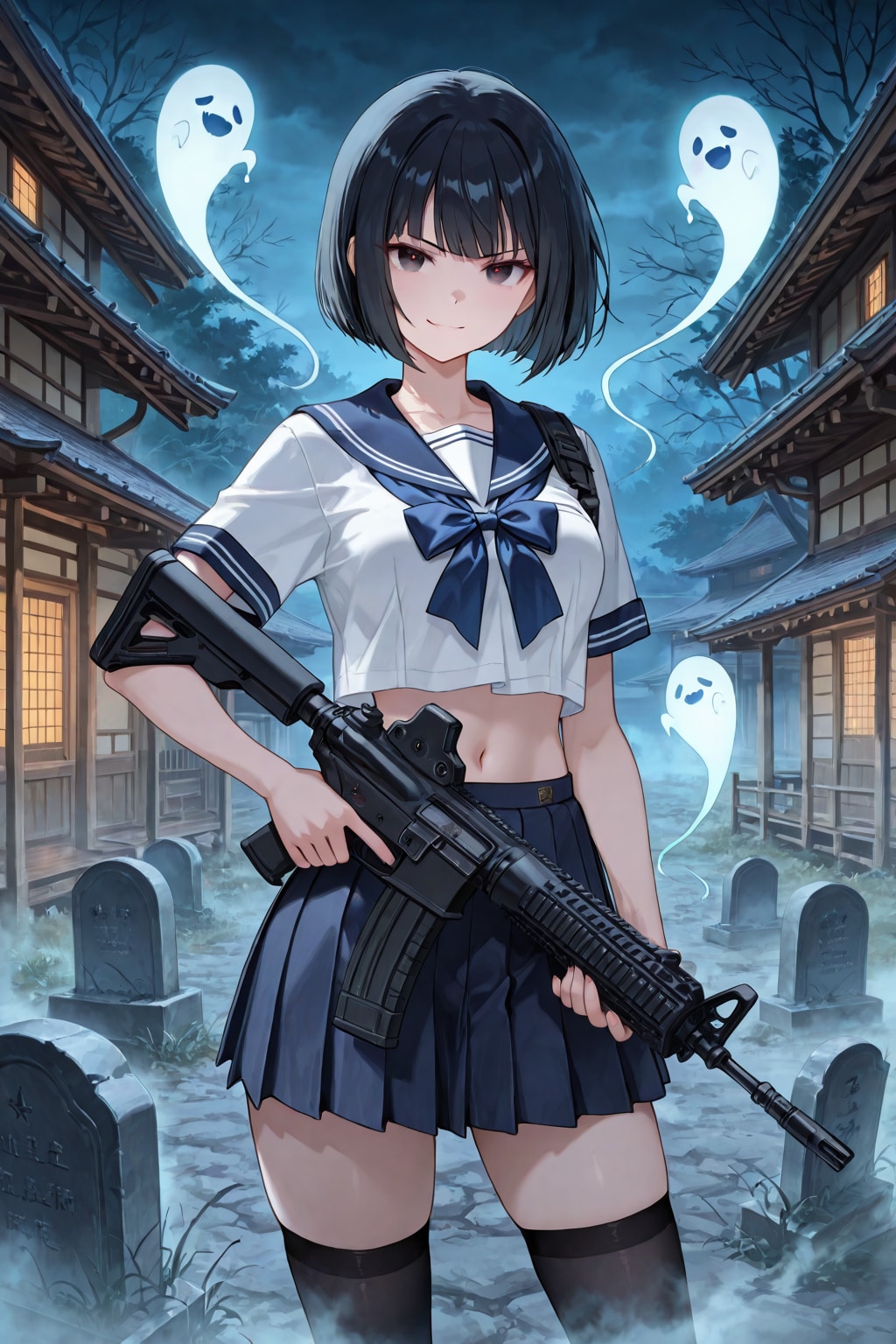 武装、JK？ | の人気AIイラスト・グラビア