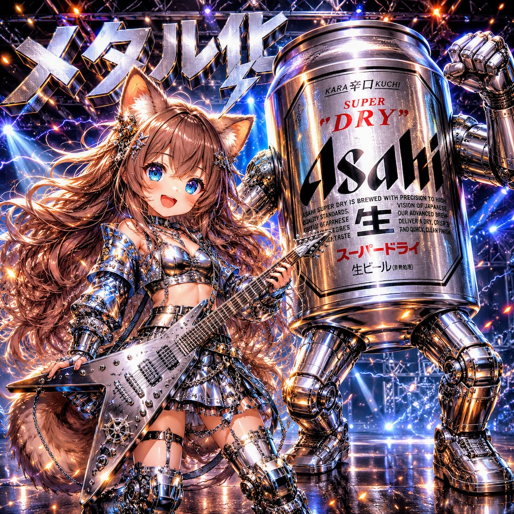 メタル化した小さな女の子