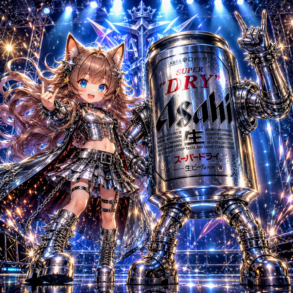 メタル化した小さな女の子