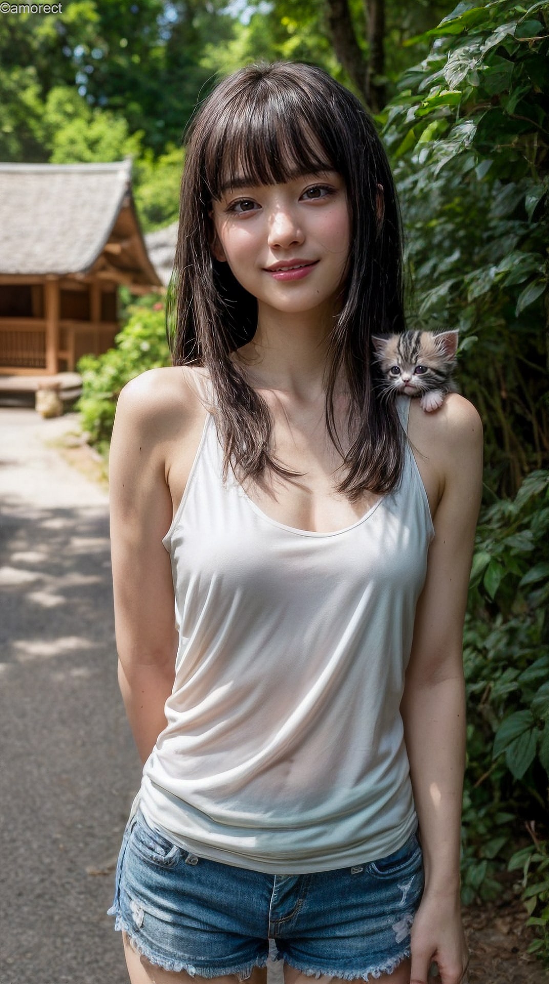 少女と猫