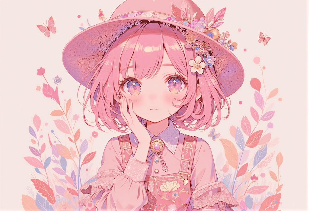 ピンクの髪の女の子 2