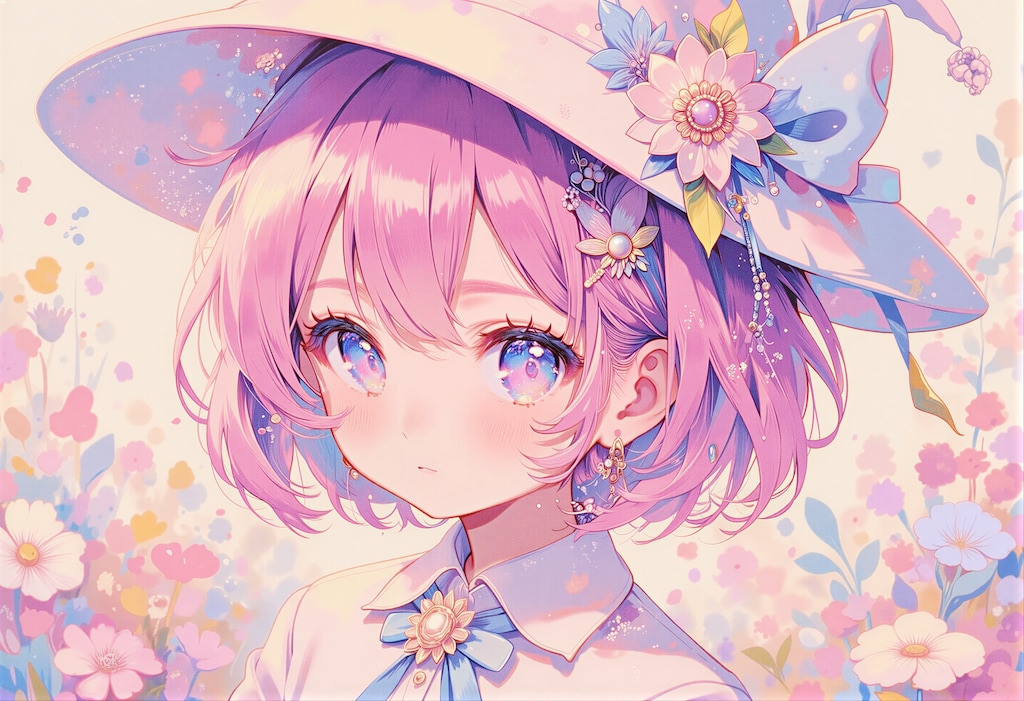 ピンクの髪の女の子 2