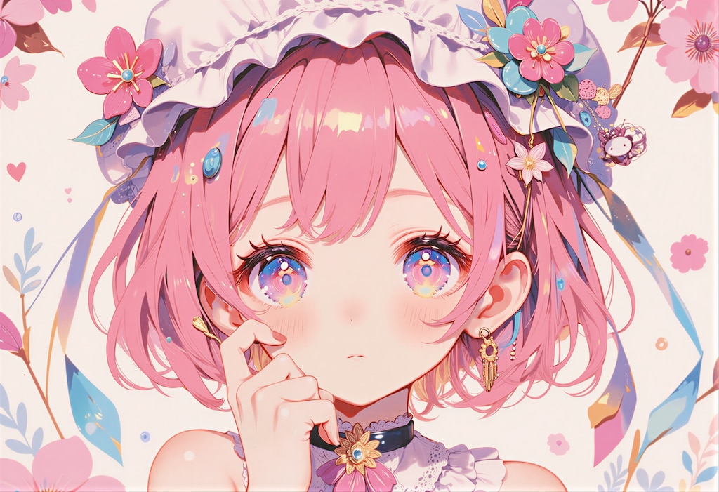 ピンクの髪の女の子 2