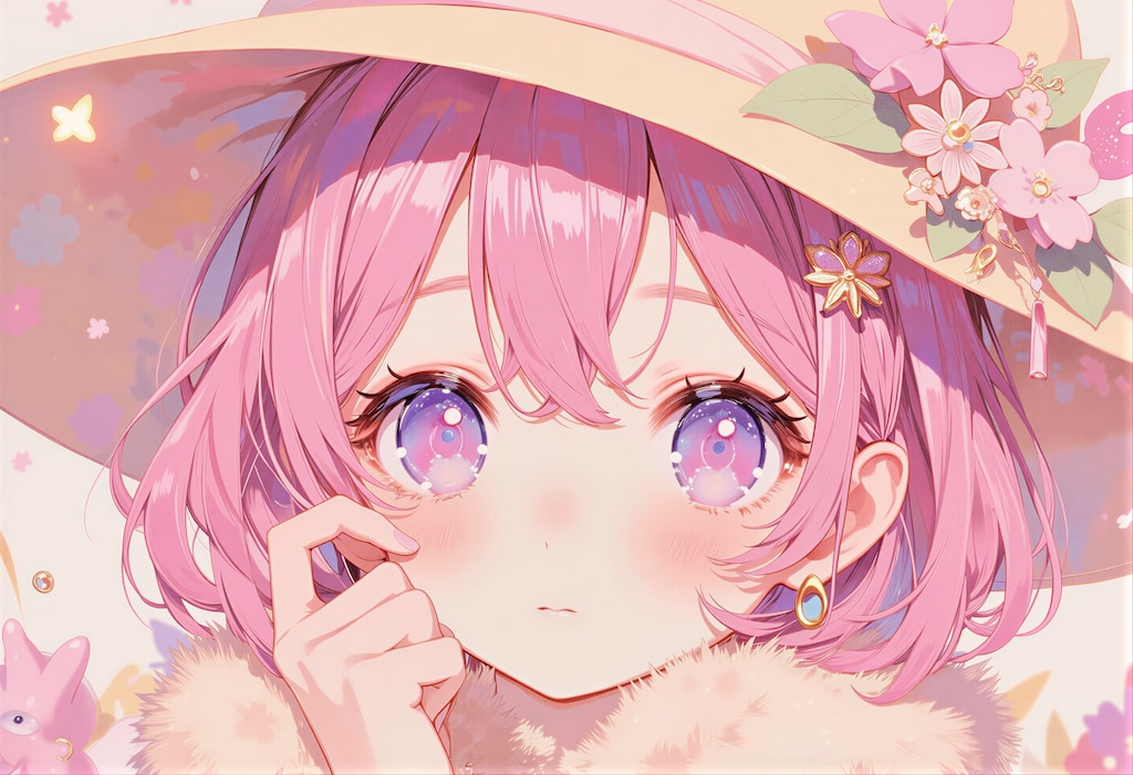 ピンクの髪の女の子 2
