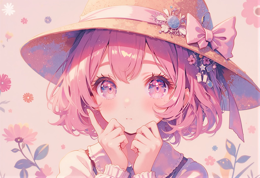 ピンクの髪の女の子 2
