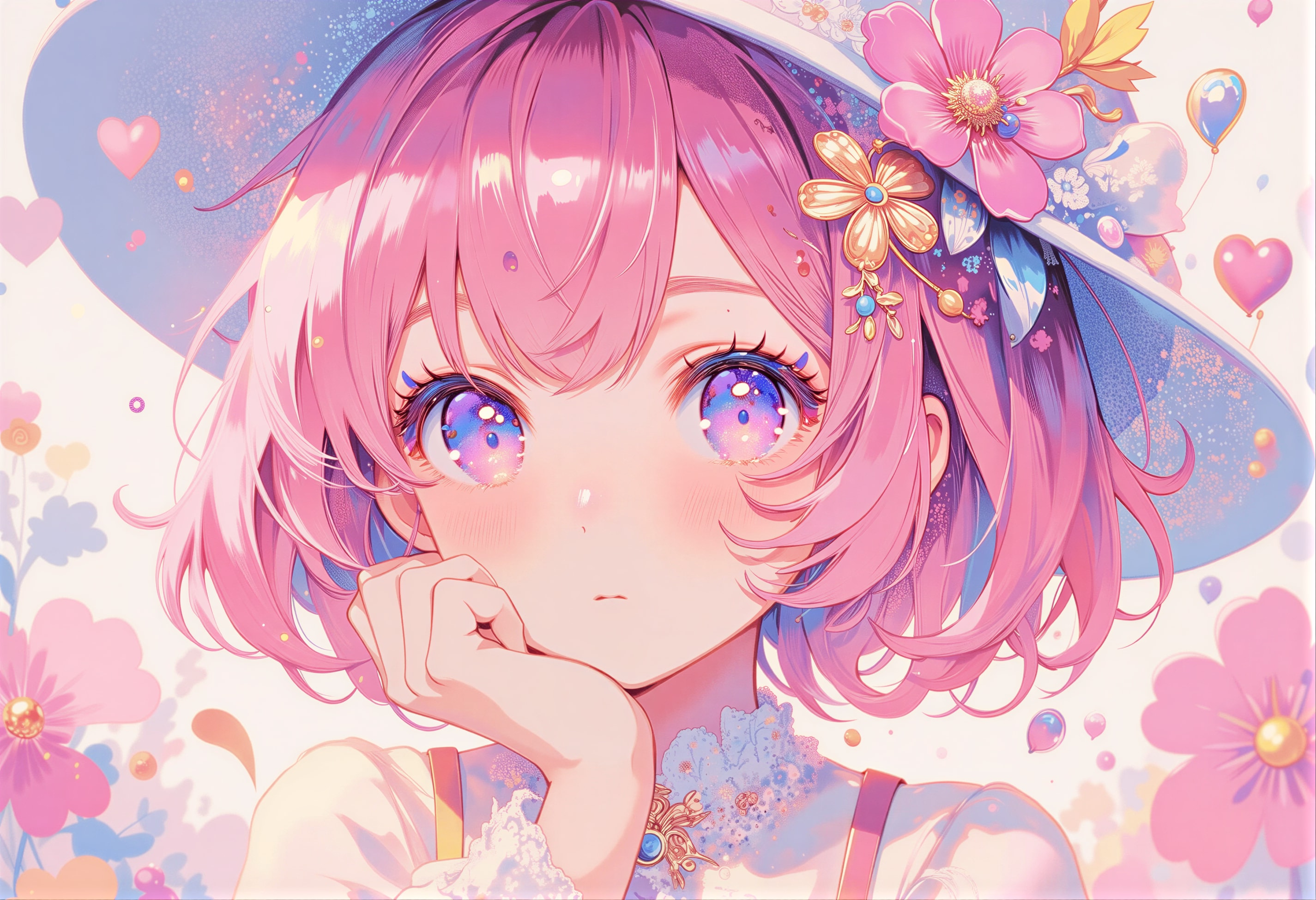 ピンクの髪の女の子 2