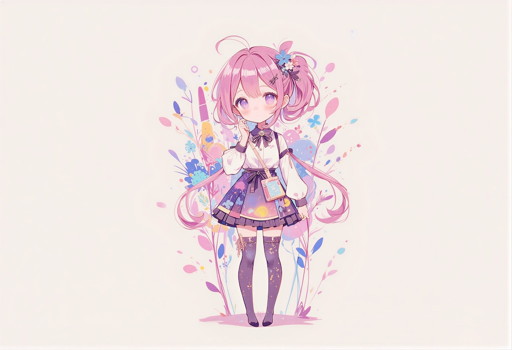 ピンクの髪の女の子 2