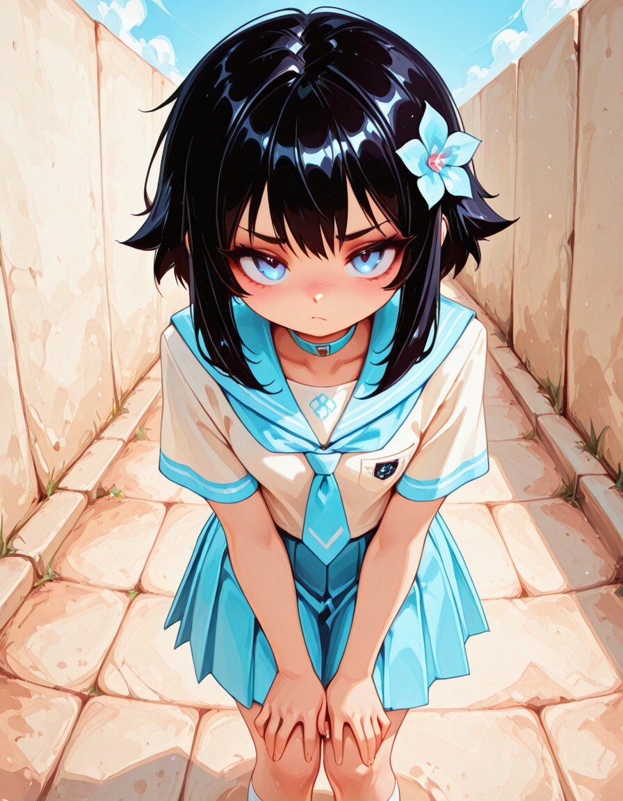 上目遣いの子 | の人気AIイラスト・グラビア