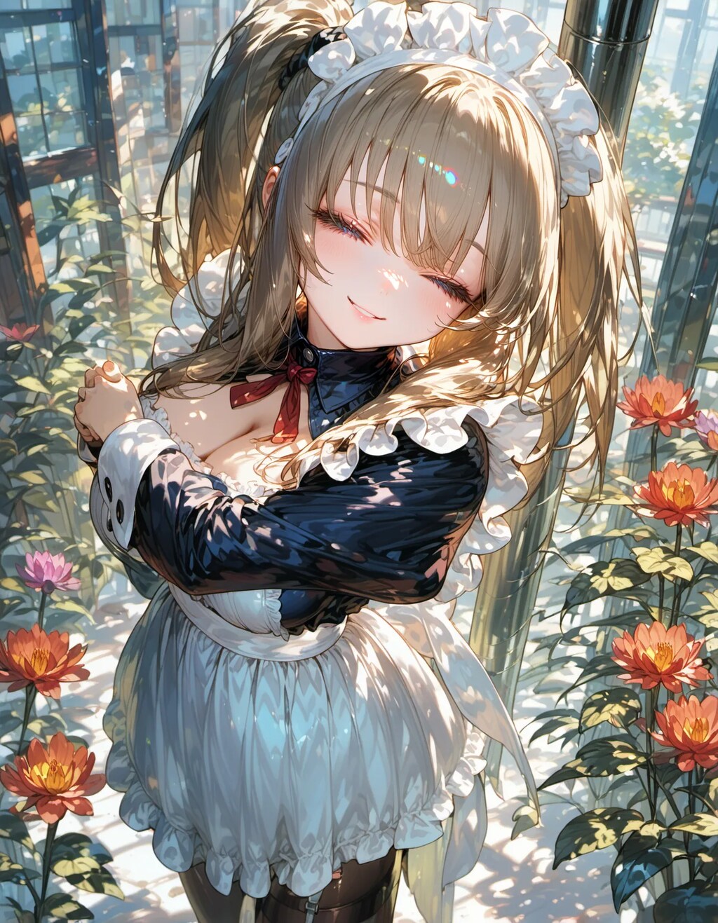 Maid's Sunny Greenhouse Smile