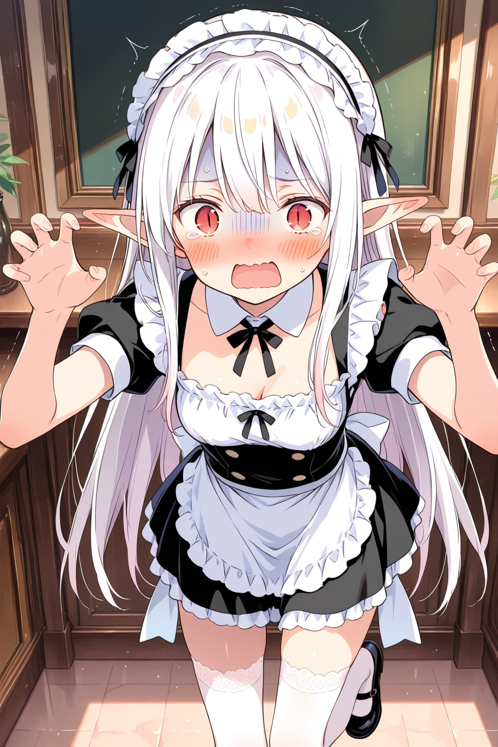 『ごごごご主人様！　助けてください！　G、Gが出ました！　Gが……！！』ネージュ | の人気AIイラスト・グラビア