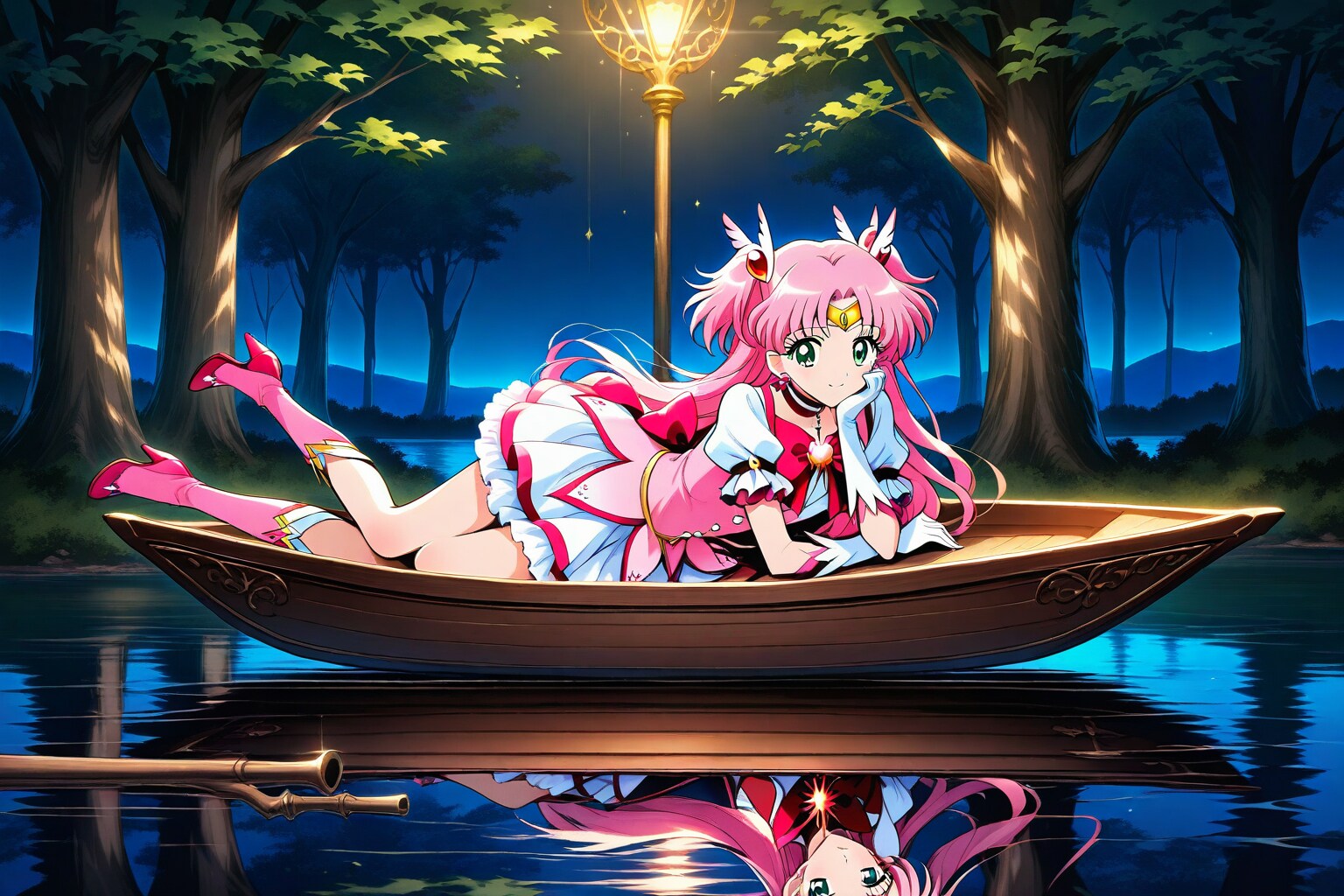 lake in night | の人気AIイラスト・グラビア