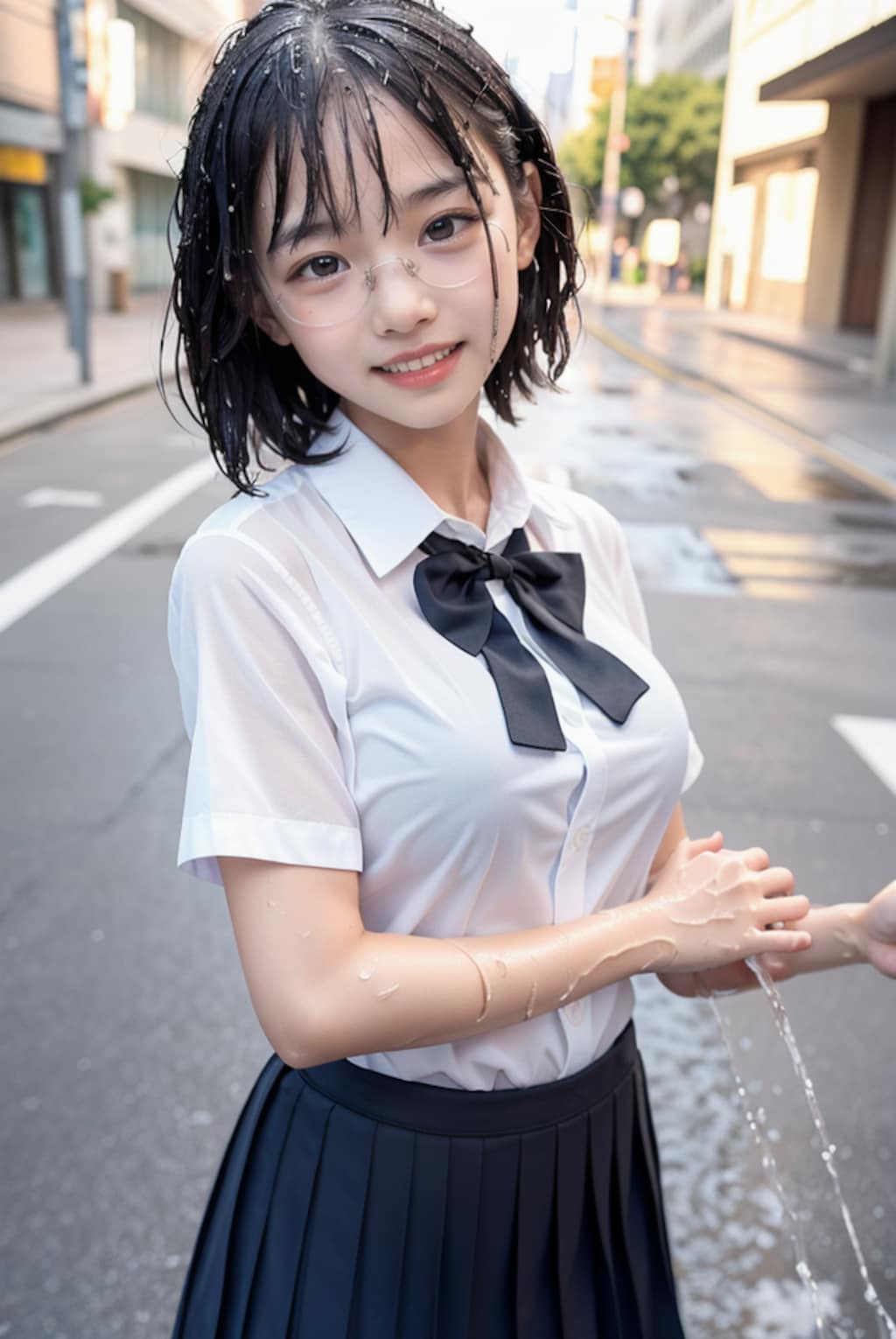 濡れ透けJK